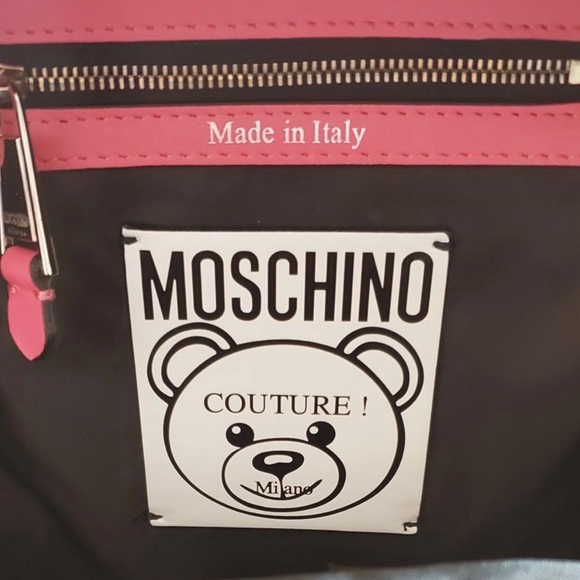 Moschino Teddy Bear Pink Leather  Backpack NWT